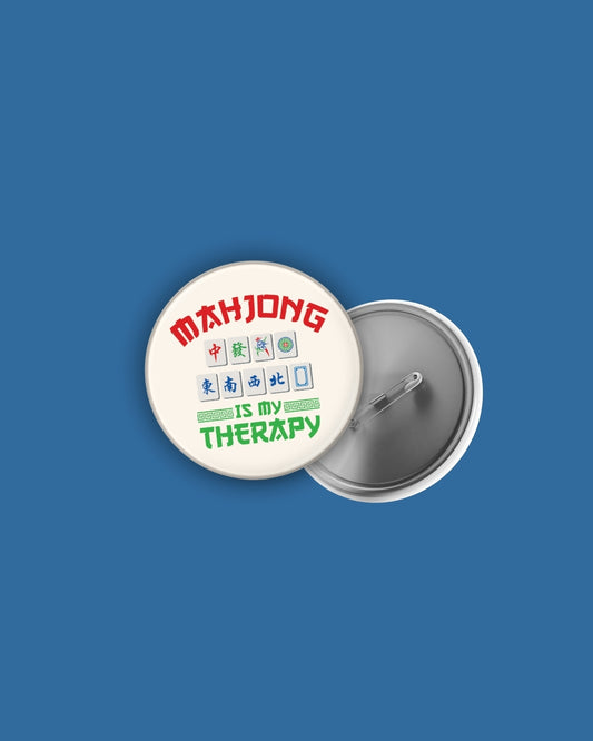 Mahjong Is My Therapy Bag Badge