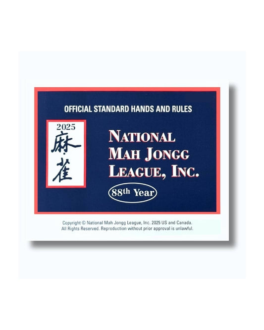 Official 2025 National Mah Jongg League Standard Hands & Rules Card