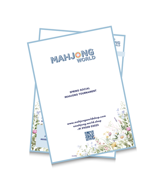 Spring Social Mahjong Tournament Cards