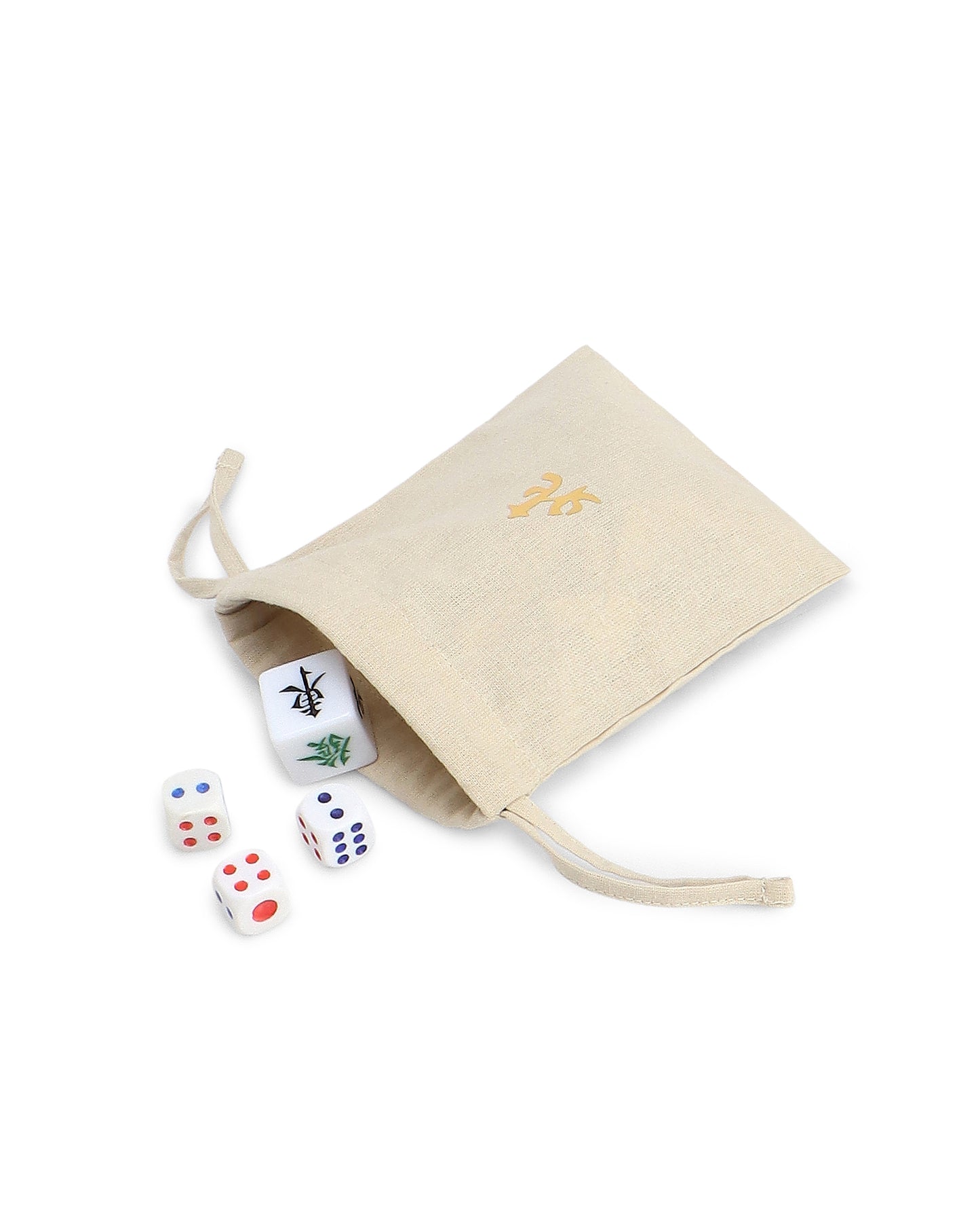 Beige Dice Pouch