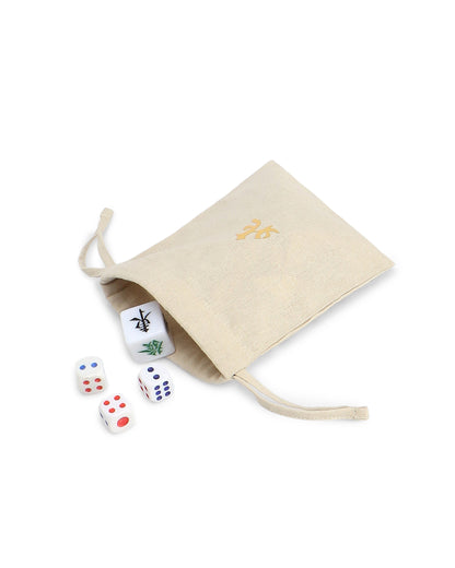 Beige Dice Pouch