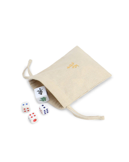Beige Dice Pouch