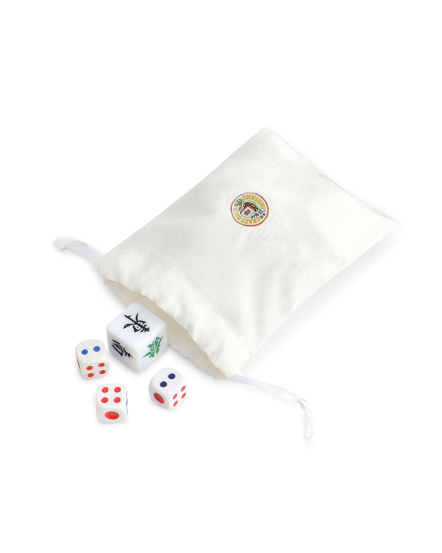White Dice Pouch