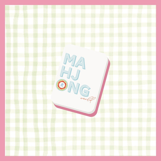 Peppermint Printed Mahjong Mat