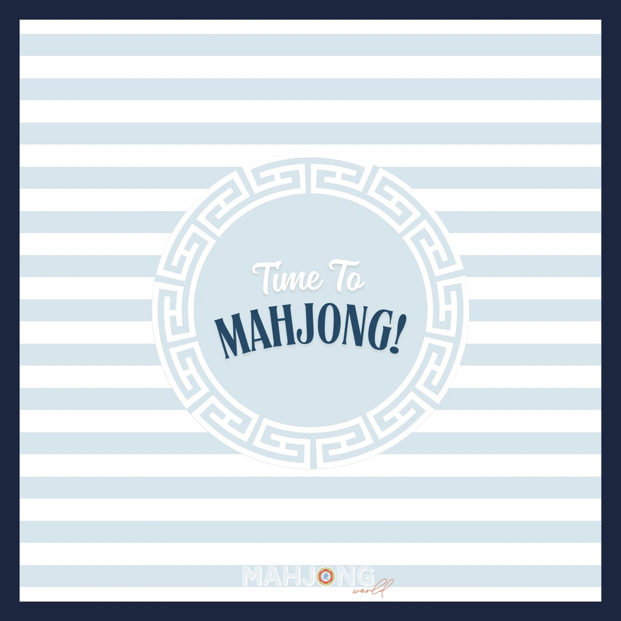 Beach Blue Printed Mahjong Mat