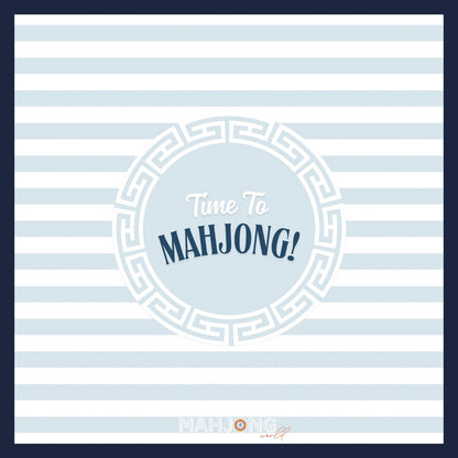 Beach Blue Printed Mahjong Mat