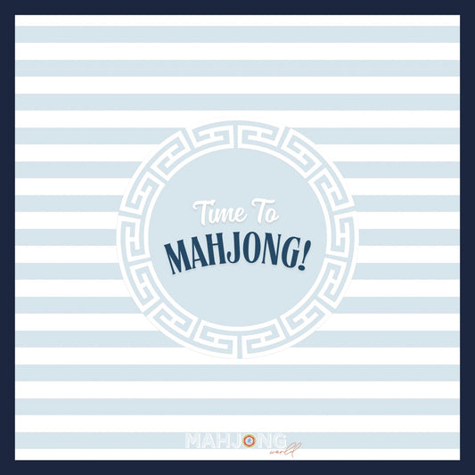 Beach Blue Printed Mahjong Mat